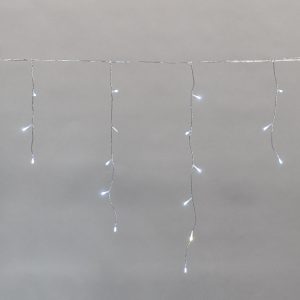 Гирлянда Бахрома 5 м Белая с мерцанием, 112 LED, Прозрачный ПВХ, IP44, NN