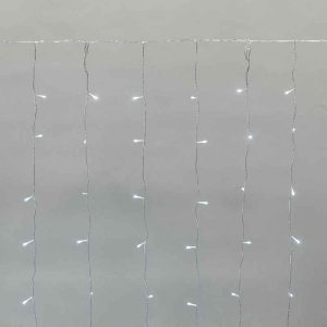Гирлянда Дождь 2×1,5 м, Белый с Мерцанием, 150 LED, IP44
