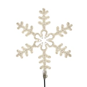 Светодиодная большая снежинка из дюралайта, 95×95 см, IP65, тёплый свет