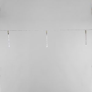 Гирлянда Тающие Сосульки, 4 х 0.2 м, белый свет, 230В, 56 LED, провод прозрачный ПВХ, IP20