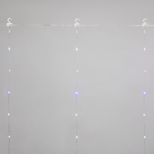 Гирлянда Занавес из росы 3х3 м Мультиколор с Динамикой, 5В, 300 LED, Провод Прозрачный ПВХ, IP20