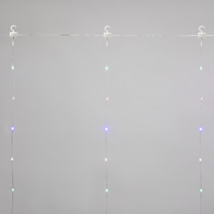 Гирлянда Занавес из росы 3х3 м Мультиколор с Динамикой, 5В, 300 LED, Провод Прозрачный ПВХ, IP20