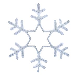 Светодиодная Снежинка из дюралайта, 55×55 см, Белая, IP65, эффект мерцания