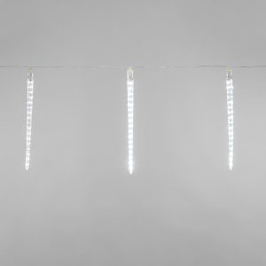 Гирлянда Тающие Сосульки, 8 х 0.42 м, белый свет, 230В, 288 LED, провод прозрачный ПВХ, IP20