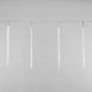 Гирлянда Тающие Сосульки, 8 х 0.5 м, белый свет, 230В, 288 LED, провод прозрачный ПВХ, IP20