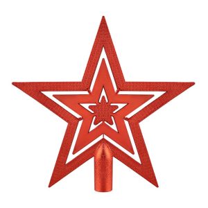 Верхушка на ёлку «Звезда», 20 см, IP20, красный свет