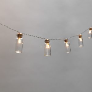 Гирлянда «Баночки» 1.5 м, тёплый белый статика, 10 LED, провод прозрачный ПВХ, IP20