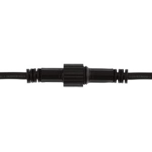 Коннектор (шнур) с проводами папа–мама, 2 pin, провод чёрный каучук