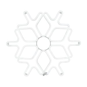 Светодиодная снежинка из гибкого неона, 60×60 см, IP65, синее свечение