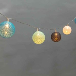 Гирлянда Тайские фонарики «Северное сияние» 3.5 м, тепло-белый свет, 20 LED, провод прозрачный ПВХ, IP20