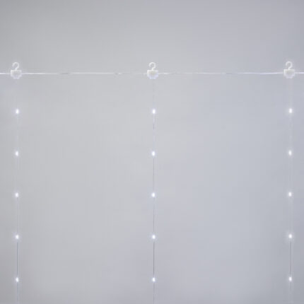 Гирлянда Занавес из росы 3х3 м Белый с Динамикой, 5В, 300 LED, Провод Прозрачный ПВХ, IP20