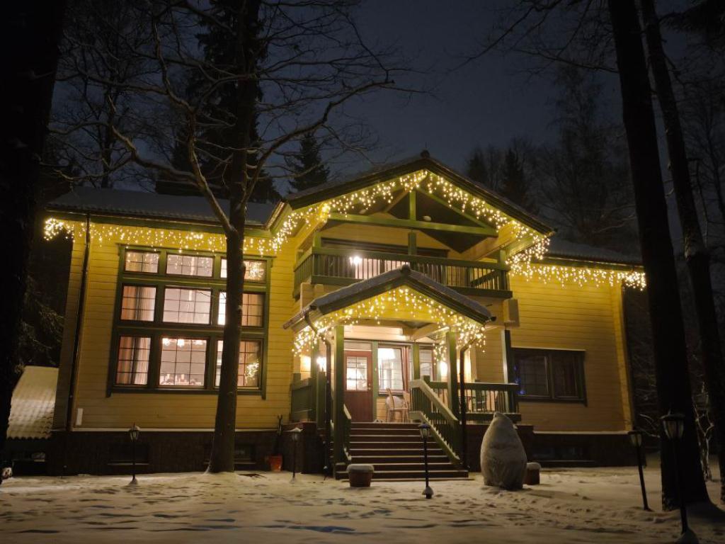 Праздничное украшение домов гирляндами дюралайт и бахромой – монтаж новогоднего уличного освещения компанией JOYLED