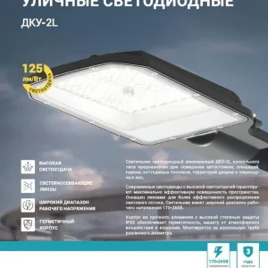 Светильник уличный линзованный светодиодный ДКУ-2L 70Вт 230В 5000К 8750лм 125лм/Вт 42-48мм IP65 NEOX 4690612057088