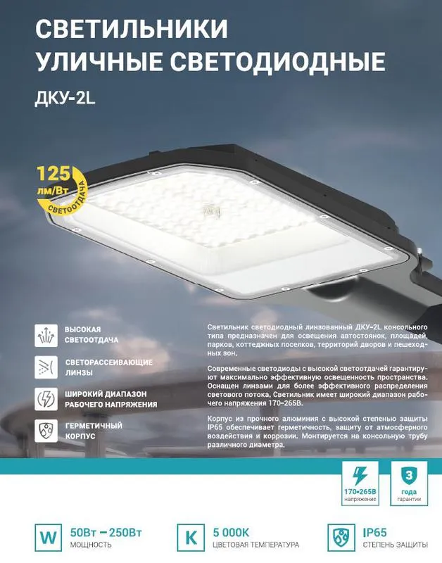 svetilnik_ulichnyy_linzovannyy_svetodiodnyy_dku_2l_70vt_230v_5000k_8750lm_125lm_vt_42_48mm_ip65_neox Светильник уличный линзованный светодиодный ДКУ-2L 70Вт 230В 5000К 8750лм 125лм/Вт 42-48мм IP65 NEOX 4690612057088
