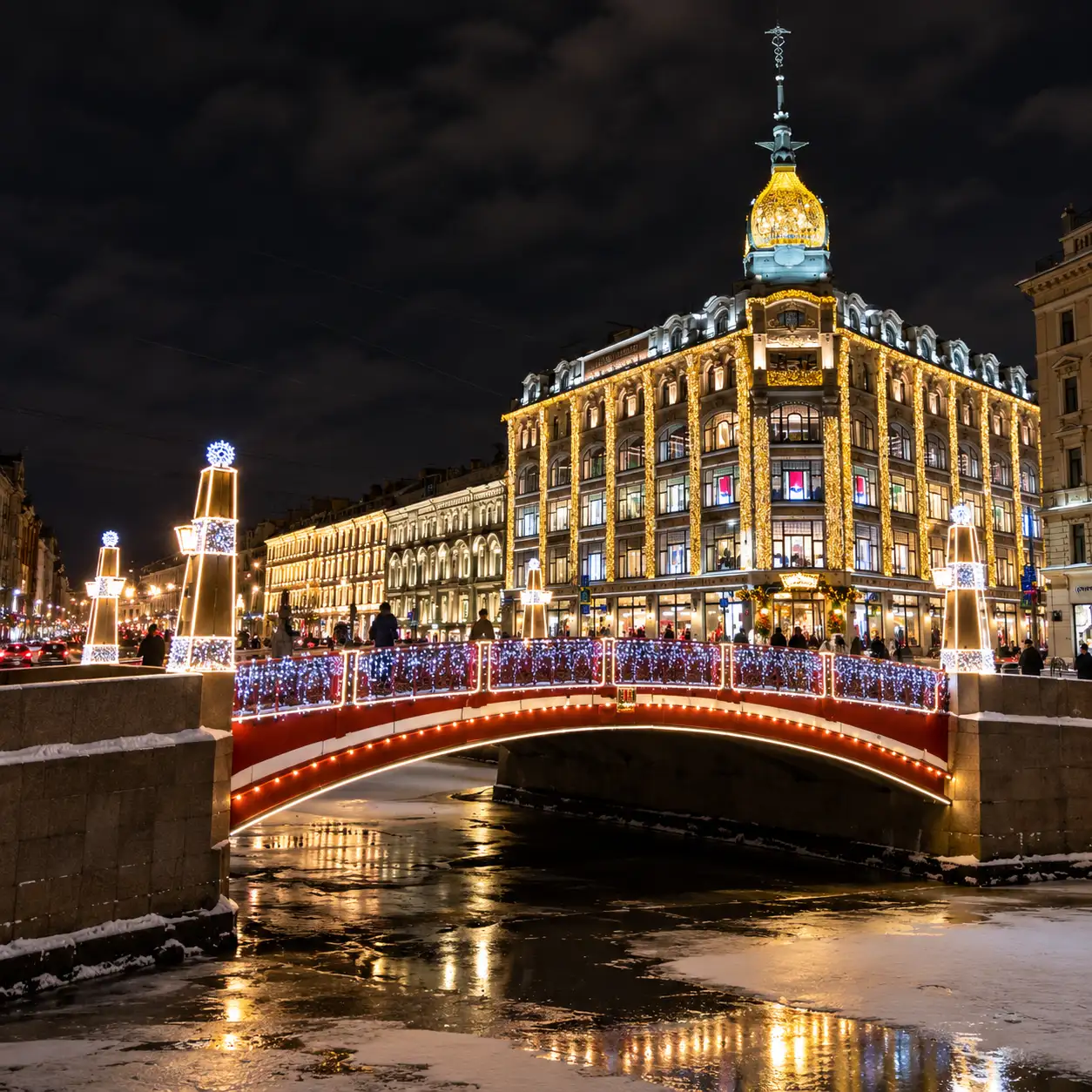 Подсветка городского моста