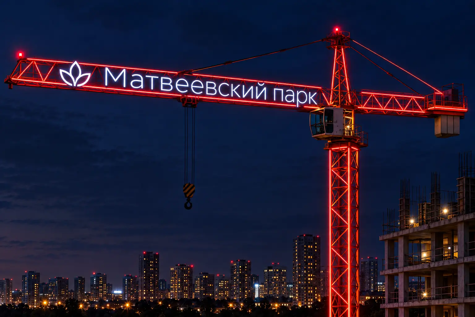 Реклама на башенных кранах